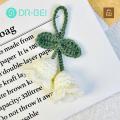 Hand-woven Pendants 2 Pcs Flores Convallariae Knitted Contrast Color Soft Fabric Diy Material Shoulder Bag Schoolbag Decor Car Interior Pendant Schoolbag Pendants. 