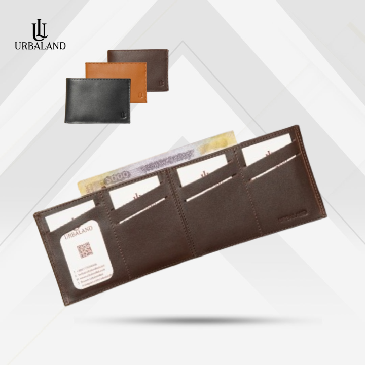 Urbaland Pure Leather Byron Hybrid Card Wallet Black for men