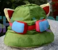 Game LOL Swift Scout Teemo Cosplay Hat High Quality Plush Cute Teemo Cap Cosplay Props. 
