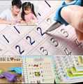 5 Piece Set Magic Handwriting Practice Books For Kids with 1 Magic Pen, 5 Sis's and a Grippers,001.