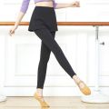 Dance Skort Women's Aerobics Body Practice Pants Teacher Ballet Pants Dance Pantskirt Fake Two-Piece Modal Lycra.