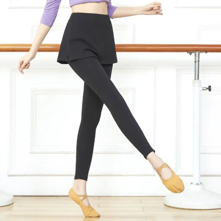 Dance%20Skort%20Women's%20Aerobics%20Body%20Practice%20Pants%20Teacher%20Ballet%20Pants%20Dance%20Pantskirt%20Fake%20Two-Piece%20Modal%20Lycra%20-%20Image%203