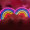 Rainbow Led Night Lamp Girls Bedroom Warm Night Light Room 3D Acrylic. 