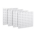 peg board-4 x pegboards
16 x mounting kits (16 screws, 16 spacers, 16 washers)-White. 