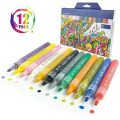 Sta Acrylic Paint Marker Pen 12 Colors Medium Point Tip Art Markers For Diy Glass, Ceramic, Rock, Wood, Canvas, Metal, Fabric, Highly Pigmented Acrylic Pens - Highlighter Pen. 