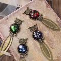 Pagination Mark Twelve Constellation Bookmark Book Paginator Good Luck Owl Reading Bookmark Book Clip Gemstone Inlaid.