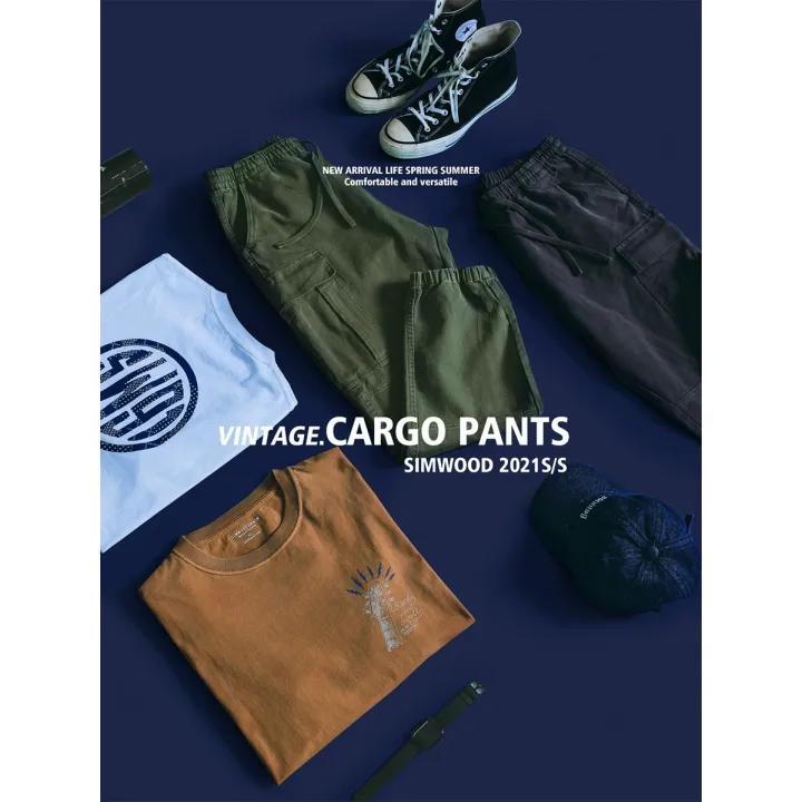 SIMWOOD%20Spring%20New%20Cargo%20Pants%20Men%20Garment%20Washed%20Vintage%20Drawstring%20Casual%20Trousers%20High%20Quality%20Brand%20Clothing%20-%20Image%204