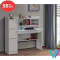 Stylish Addition - Modern Reading Table/Study Desk/Laptop Desk with Three Large Storage and Lock by Vision Furniture - Sustainable Choice.