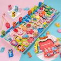 Russian Printing Montessori Educational Wooden Toys for Children Busy Board Math Toys Fishing Toys Early Educational Toys. 
