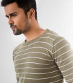 Masculine Light Olive  Full Sleeve Sweater For Men For Men. 