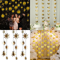 3D Star & Butterfly Garland – Cardboard Hanging Decorative Banner for Birthday, Baby Shower, Wedding & Home Ceiling Décor (Pack of 9 Sets). 