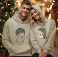 2 Pcs Set Cupple Hoodie For Men And Women Design-2. 