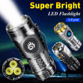 Mini Flashlight Super Power Three-Eyed Monster Rechargeable LED Torch.