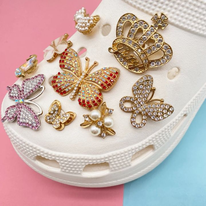 Jibz%20for%20Croc%20Shoe%20Charms%209%20Style%20of%20Decorations%20Butterfly%20Swan%20Crown%20Metal%20Alloy%20Accessories%20with%20Buttons%20-%20Image%206