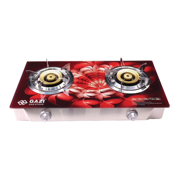 Gazi GST-2020C Tempered Glass Dubble Burner Gas Stove