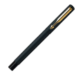 Parker Vector Matte Black Fountain Pen with gold trim.