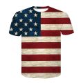 USA Flag T Shirt Men Women Fashion Oversized T-shirt Kids Boy Girl Tops Tees Stripe Print American Flag Tshirt 3d Camiseta.