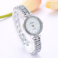 (New) lady fashion rhinestone intaza slim mesh business quartz analog wrist watch.