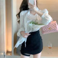 Spring New High-Grade Women's Clothing Light Mature Woman Shenfan Adult Lady like Woman Fried Street White Shirt All-Matching Top.