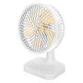 Portable Mini Desk Fan Rechargeable Table Fans with Battery USB Type C Cable Wire Three-Speed Wind for Car Outdoor Household Use.