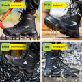 2024 New Safety Shoes Men Boots High Top Work Sneakers Steel Toe Cap Anti-smash Puncture-Proof work Boots Indestructible Shoes KEEMEEUYZO.