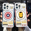 Jizetin for Realme C31 Back Cover Crystal Transparent Cartoon Iron Man Soft Full Camera Cover Protection Phone Cases.