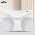 Women Fashion Bright Color Mid-Waist Panties Healthy Antibacterial Briefs Elastic Underwear. 