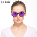 OQ BOGA 6 Styles Fashion Unisex Retro Cat Eye Frame Polarized Sunglasses Women Men Eye Protection Metal Full Rim Anti-UV Sun Glasses UV400.