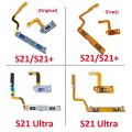 Original Power Volume Flex For Samsung Galaxy S21 Ultra S21 Plus 5G Phone On Off Key Button Ribbon Cable Parts G991 G996 G998.