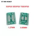 【Mary DAI Store】SOP20 SSOP20 TSSOP20 to DIP20 Pinboard SMD DIP Adapter 0.65mm/1.27mm to 2.54mm DIP Pin PCB Board Converter Socket. 