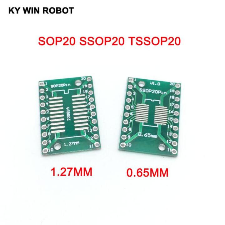 【Mary DAI Store】SOP20 SSOP20 TSSOP20 to DIP20 Pinboard SMD DIP Adapter 0.65mm/1.27mm to 2.54mm DIP Pin PCB Board Converter Socket