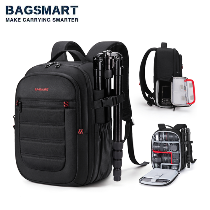 BAGSMART Expandable Camera Backpack for Photographers Waterproof
