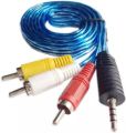 3.5mm Male to 3 RCA Audio Video Male AV Cable 1 meter. 