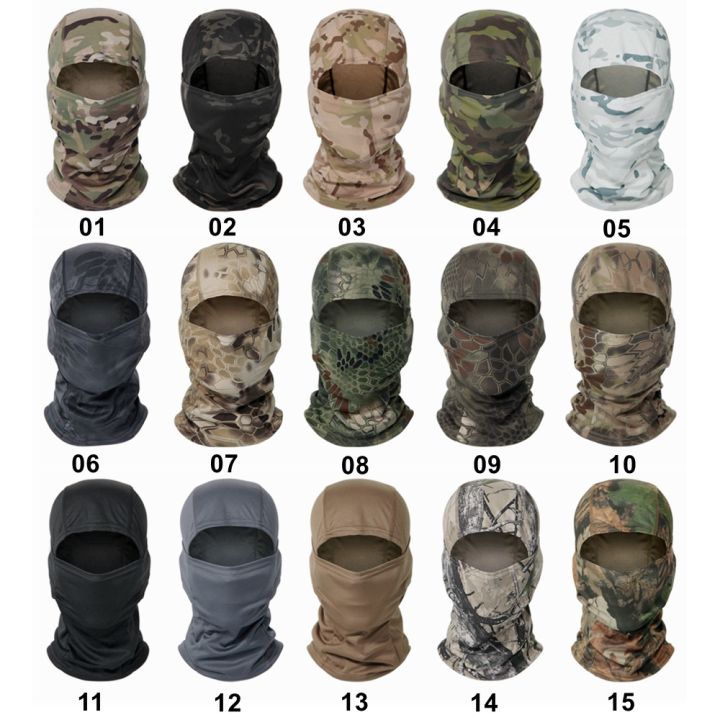 Tactical Camouflage Balaclava Full Face Mask Ski Bike Cycling Army Hunting Head Cover Scarf Multicam Airsoft Cap Men