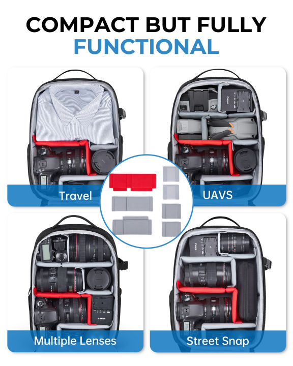 BAGSMART%20Expandable%20Camera%20Backpack%20for%20Photographers%20Waterproof%20Travel%20DSLR%20Camera%20Bag%20with%2015.6%20Laptop%20Compartment%20-%20Image%205