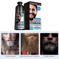 【No-Questions-Asked Refund】 200ml Men's Beard Dye Shampoo Removal White Grey Permanent Black Beard Hair Dying Shampoo Cream Health Care. 