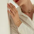 Fashion Stainless Steel Snake Chain Bracelet for Women.
