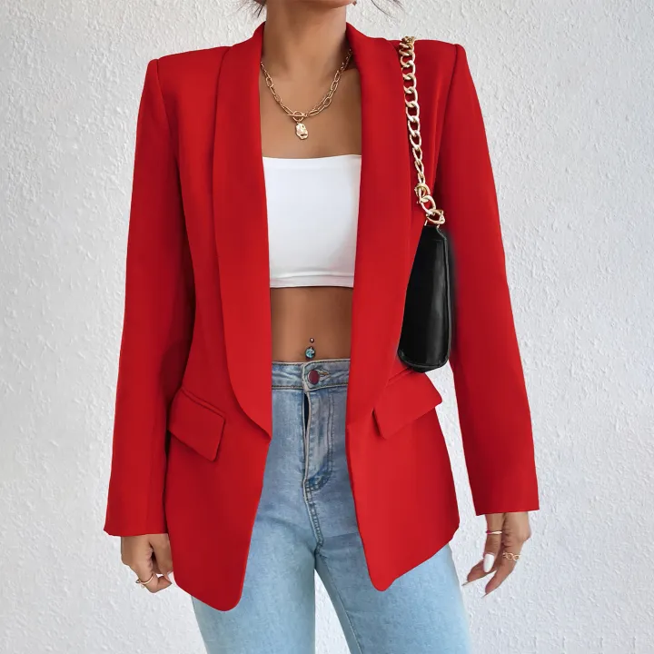 women%20suit%20coatAutumn%20and%20Winter%20Temperament%20Commuting%20Solid%20Color%20Polo%20Collar%20Long%20Sleeve%20Suit%20Coat%20Top%20Blazer%20-%20Image%207