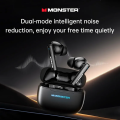 Monster XKT26 Bluetooth 5.4 Earphones Hifi Bass Stereo Wireless Headphones Gamer Headset TWS ENC Noise Reduction Sports Earbuds. 