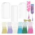 1Set Multicolor+Transparent Acrylic Bookmarks Blanks Sublimation Acrylic Book Markers for Women.