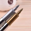 Gold And Silver Metallic Art Marker Pen Craftwork pen For DIY Painting Pens Signature Greeting card Design Art (pack of 2pcs). 