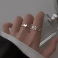 Double Finger Chain Rings For Women Tassel Butterfly Ring.