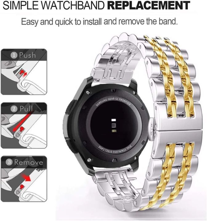 22mm%2020mm%20Band%20for%20Samsung%20Galaxy%20Watch%203%2041%2045mm%20Gear%20S3%2046mm%2042mm%20Watch%20Stainless%20Steel%20Strap%20for%20Amazift%20Metal%20Wrist%20Bracelet%20-%20Image%203