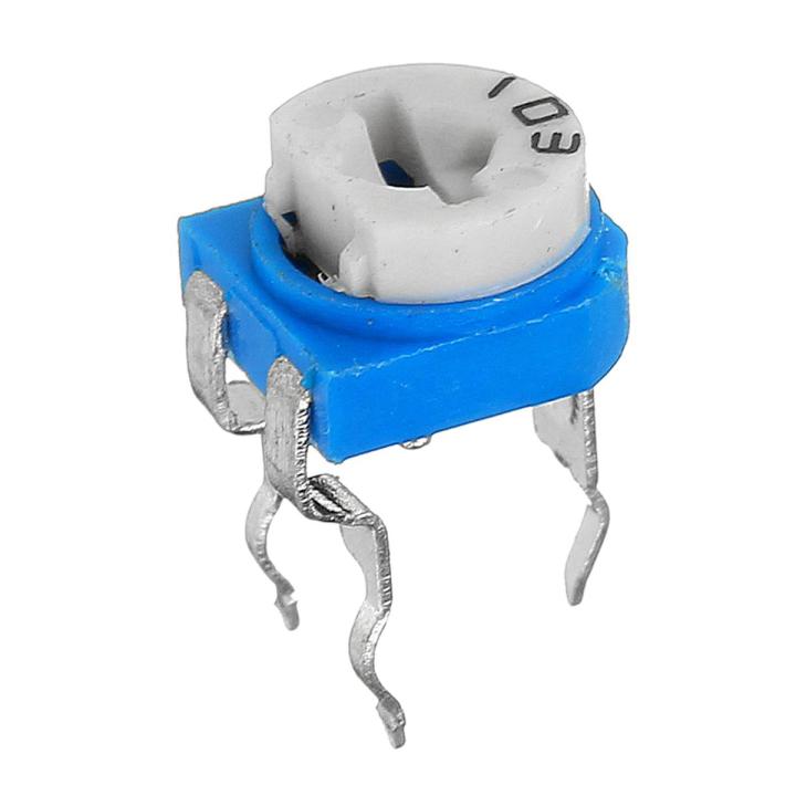 10Pcs- RM065 RM-065 VR 10K Ohm 103 Potentiometer Trimmer Trim Pot 10K Ohm 103 Trimpot Variable Resistor Top Adjustment Single Turn 6mm V/R 3Pin Leads Terminals