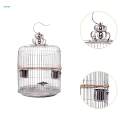 Hanging Cage with Feeder Bird Carrier Stainless Steel House Birdcages House for Budgies 30cmx50cm. 