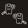 【Mary DAI Store】2Pcs Domo Kun Car Sticker JDM Car and Decals Styling Decoration Vinyl Window Aotu Accessories. 