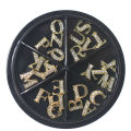 26 Letters In Wheels A-Z Nail Accessories Charms Gold/Pink/Black/Rose Metal Jewels Alphabet 3D Nail Art Decorations Supplies NEW. 