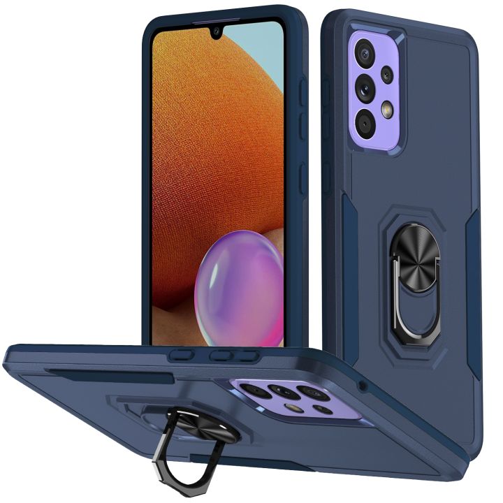 For Samsung Galaxy A33 5G Pioneer Armor Heavy Duty PC + TPU Phone Case with Holder
