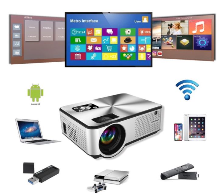 Cheerlux C9 Android WiFi LED Projector