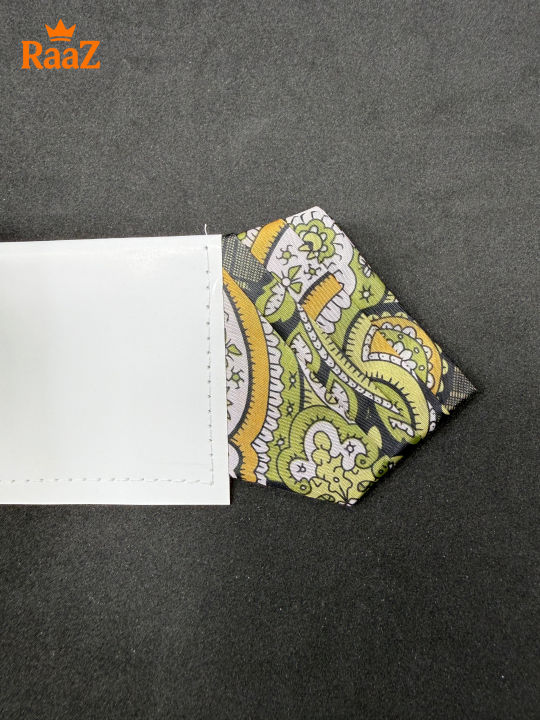 Yellow Floral Modern Artisan Pocket Square for Men